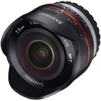 Samyang 7.5mm f/3.5 Fisheye UMC II Lens for MFT - Black