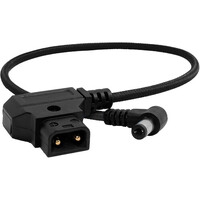 Kondor Blue 38cm D-Tap to DC Right Angle Straight Cable for Canon C70/Atomos - Raven Black