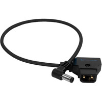 Kondor Blue 38cm D-Tap to DC Right Angle Straight Cable for Canon C70/Atomos - Raven Black