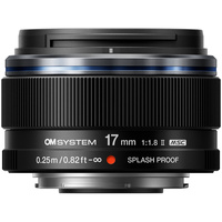 OM SYSTEM M.Zuiko Digital 17mm f/1.8 II Lens - Black