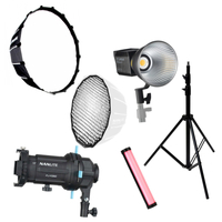 Nanlite Creative Light Kit - Includes a Forza 60B MK II, Softbox, Grid, Projector Attachment, Pavotube 6C and Stand