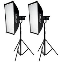 Nanlite FS-150 Twin Kit with Light Stands, Soft Boxes & Case