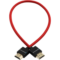 Kondor Blue HDMI to HDMI 40cm Thin Braided Cable for on Camera Monitors Cardinal Red