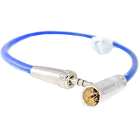 Kondor Blue Mini XLR to 3.5mm Locking Screw Mini Plug for Lavalier Mics and BMPCC 4K/6K - Blue