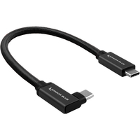 Kondor Blue USB C to USB C Cable for SSD Recording & Charging - 21.5cm - Raven Black