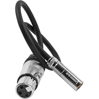 Kondor Blue TA4M Mini XLR 4 Pin Male to Female XLR Braided Audio Cable - 40.6cm - Black