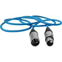 Kondor Blue Male XLR to Female XLR Audio Cable for Professional Balanced Sound - 1.5m - Blue