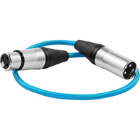 Kondor Blue 45cm Male XLR to Female XLR Audio Cable for On-Camera Mics - Blue