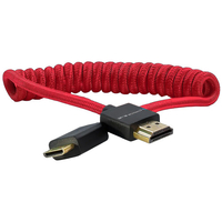 Kondor Blue Coiled Mini HDMI to Full HDMI 30-60cm - Cardinal Red