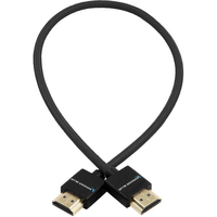 Kondor Blue HDMI to HDMI 40cm Thin Braided Cable for on Camera Monitors - Black