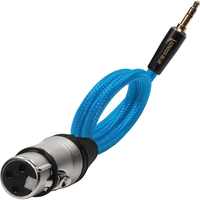 Kondor Blue Female XLR to 3.5mm Male Mini TRS Braided Cable - 33.7-43.1cm - Blue