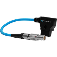 Kondor Blue D-Tap to 2 Pin Lemo Female Adapter Cable for Teradek - 15.2cm - Blue