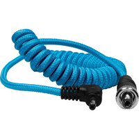 Kondor Blue Locking DC 2.1mm to Right Angle DC 1.35mm Coiled Cable