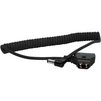 Kondor Blue D-Tap to DC Right Angle Coiled Cable for Canon C70/Atomos - Raven Black