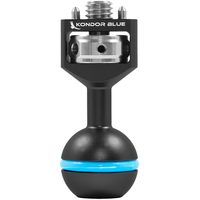 Kondor Blue 3/8 inch Ball Head with Locating Pins for Magic Arms - Black