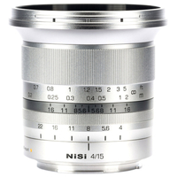 NiSi 15mm f/4 Sunstar Super Wide Angle Full Frame ASPH Lens - Fujifilm X Mount - Silver