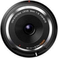 OM System 9mm f/8 Body Cap Micro Four Thirds Lens - Black