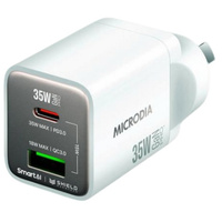 Microdia SMARTCube Nano 35W Dual Port GaN Wall Charger - White