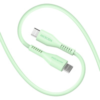 Microdia Fruitywire Liquid Silicon PD60W 1.3m USB-C to USB-C - Mint