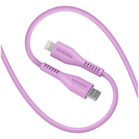 Microdia Fruitywire Liquid Silicon PD60W 1.3m USB-C to Lightning Cable - Lavender