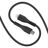 Microdia Fruitywire Liquid Silicon PD60W 2.6m USB-C to Lightning Cable - Charcoal