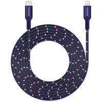 Microdia ExeCable Nylon PD60W 2.6m USB-C to Lightning Cable - Navy