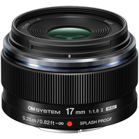 OM SYSTEM M.Zuiko Digital 17mm f/1.8 II Lens - Black