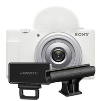 Sony ZV-1F Vlogging Camera - White with BigSofti Bundle