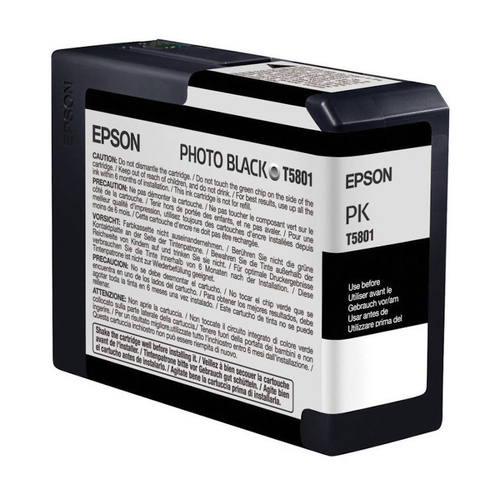 Epson UltraChrome K3 Ink Cartridge Photo Black 80ml for 3880/3800 #T5801