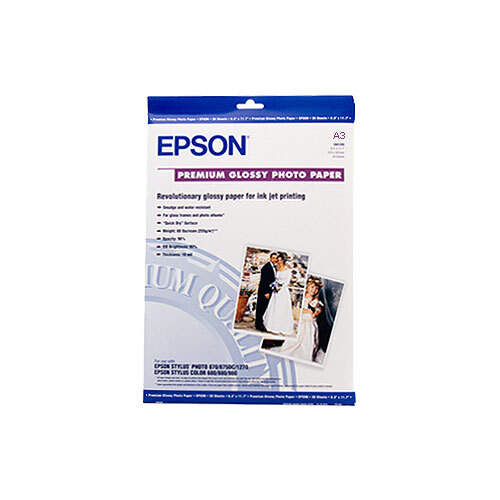 Epson Premium Glossy Photo Paper 255gsm A3 - 20 Sheets