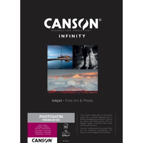 Canson Infinity PhotoSatin Premium RC 270gsm A3 - 25 Sheets