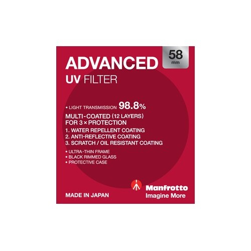 Manfrotto Advanced UV Filter - 58mm