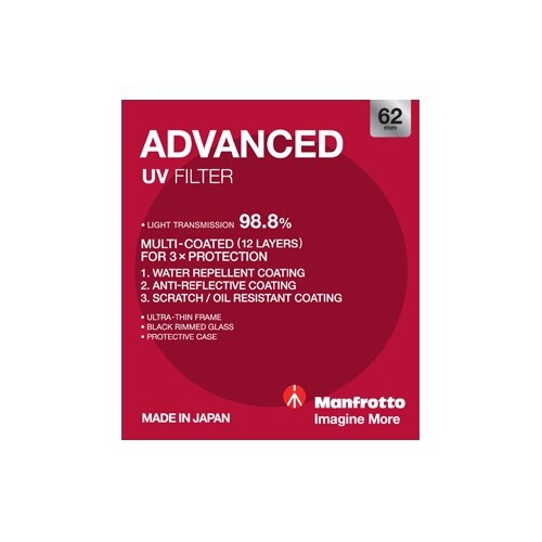 Manfrotto Advanced UV Filter - 62mm