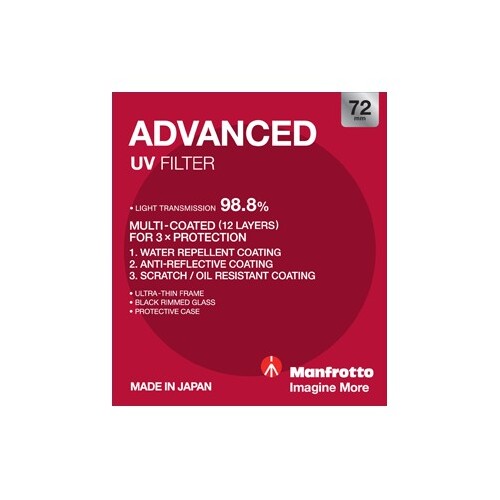 Manfrotto Advanced UV Filter - 72mm