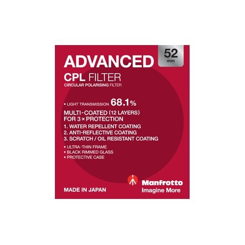 Manfrotto Advanced Circular Polarising Filter - 52mm