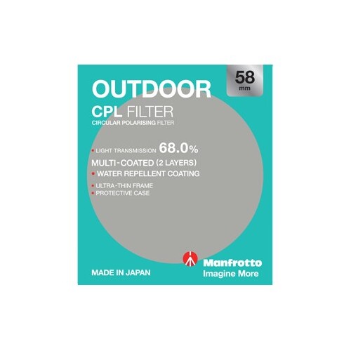 Manfrotto Essential Circular Polarising Filter - 58mm