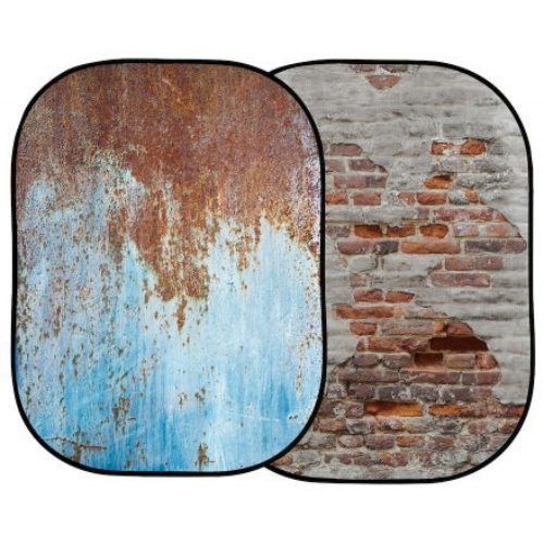 Lastolite Urban Collapsible 1.5 x 2.1m Rusty Metal/Plaster Wall