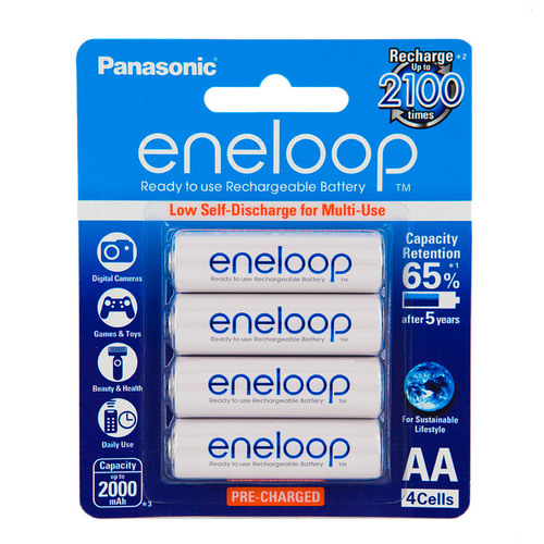 Panasonic Eneloop 4x AA Rechargeable Batteries