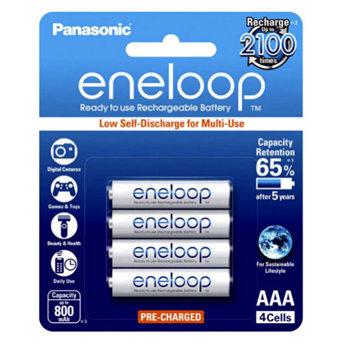 Panasonic Eneloop 4x AAA Rechargeable Batteries