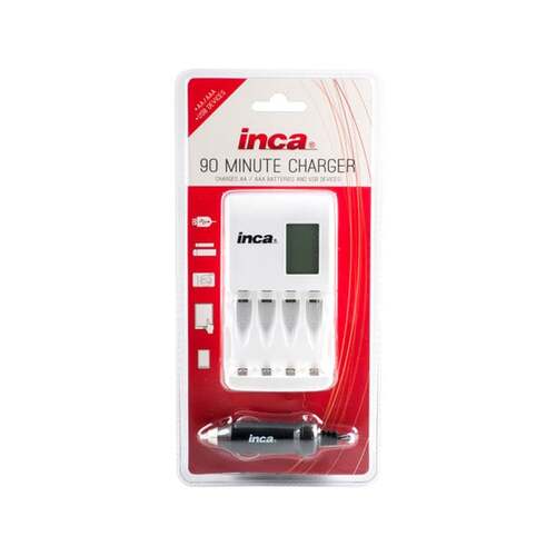 Inca 4x AA or AAA 90 Minute Rapid Battery Charger