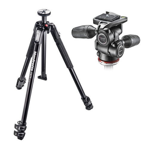 Manfrotto MK190X3-3W1 Aluminium Tripod with 804 MkII 3-Way Pan/Tilt Head