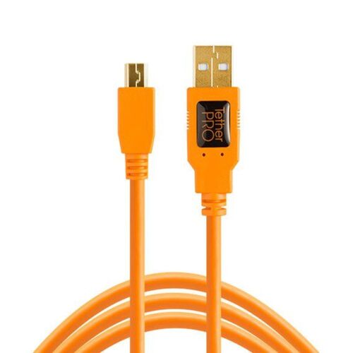 Tether Tools TetherPro USB 2 to Micro-B 5 Pin Cable 4.6m - Hi-Vis Orange