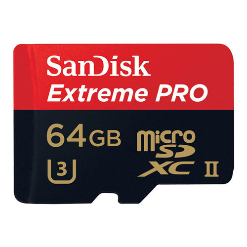 SanDisk Extreme Pro 64GB microSDXC UHS-II 275MB/s Memory Card with Adapter - V30