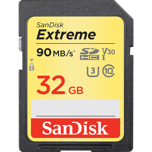 SanDisk Extreme 32GB SDHC UHS-I 90MB/s Memory Card - V30