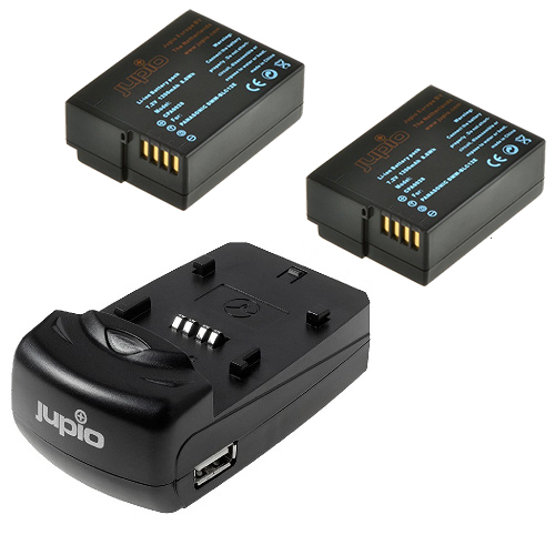 Jupio Twin Rechargeable Panasonic BLC12E Battery + Charger Kit