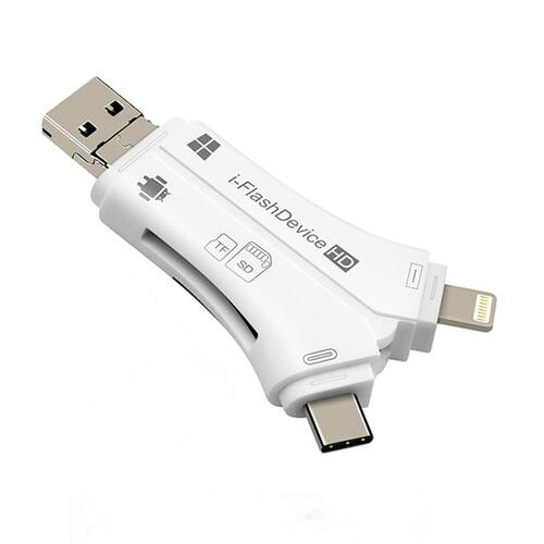 4-in-1 SD and MicroSD Card Reader