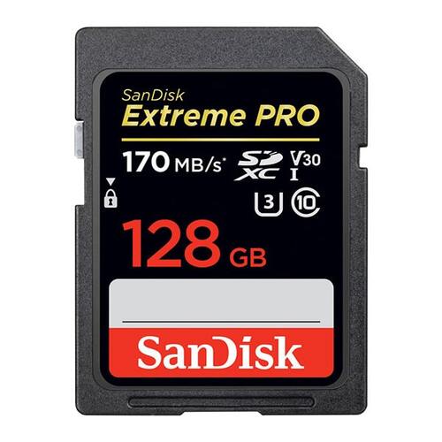 SanDisk Extreme Pro 128GB SDXC UHS-I 170MB/s Memory Card - V30