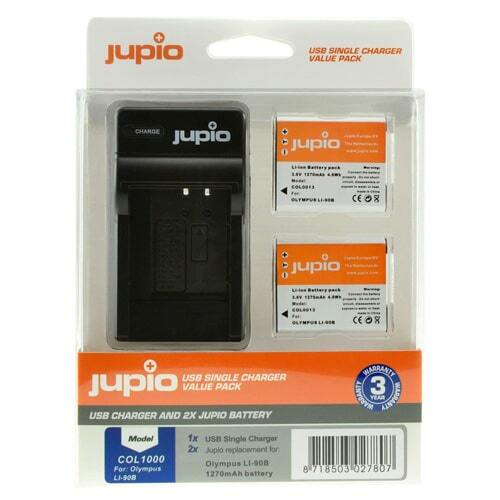 Jupio Rechargeable Olympus Li90B Charger Kit