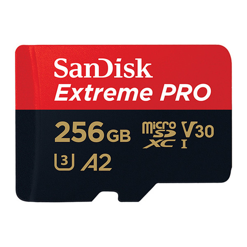 SanDisk Extreme Pro 256GB microSDXC UHS-I 170MB/s Memory Card with Adapter - V30