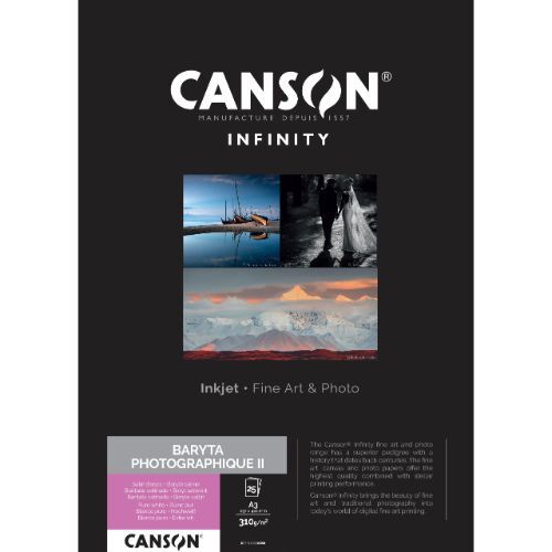 Canson Infinity Baryta Photographique II 310gsm A3 x 25 Sheets